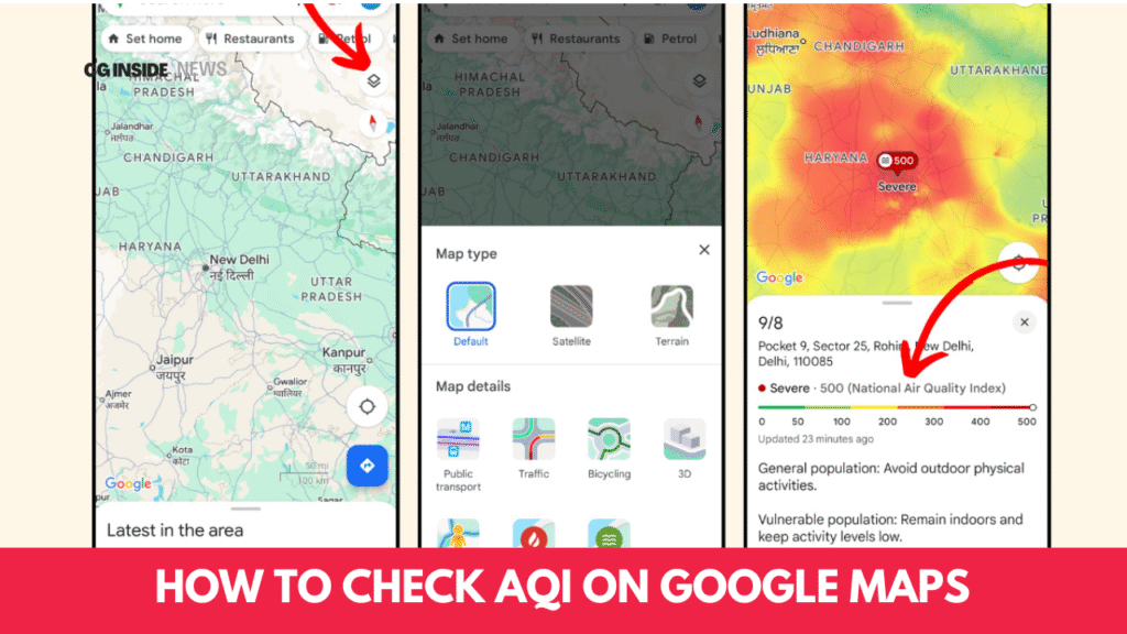 How to Check AQI on Google Maps