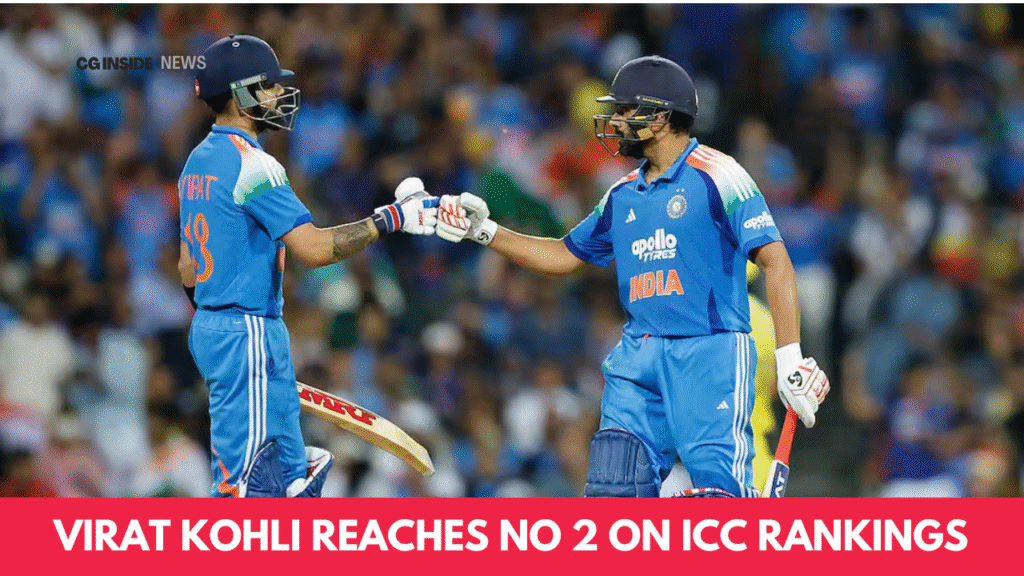 Virat Kohli Reaches No 2 on icc rankings